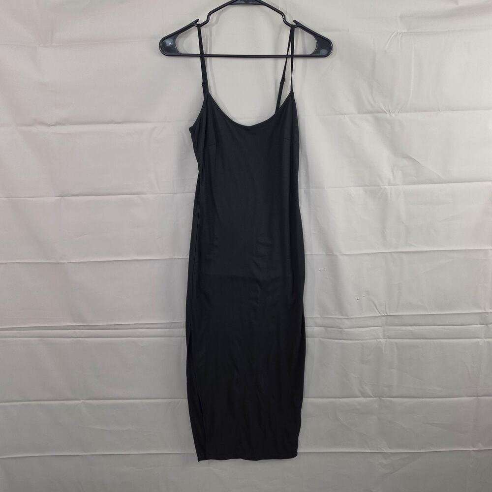Staud Dress XS Knit Midi Slip Black Strappy Minimalist Summer Chic Party Casual